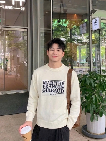 A682- Áo len nam 3 màu dài tay chữ Than- ghi-be