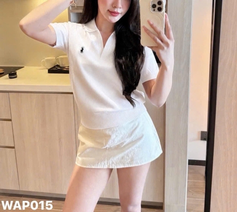 A695- áo len cộc tay cổ đức 4 màu có thêu chất đẹp