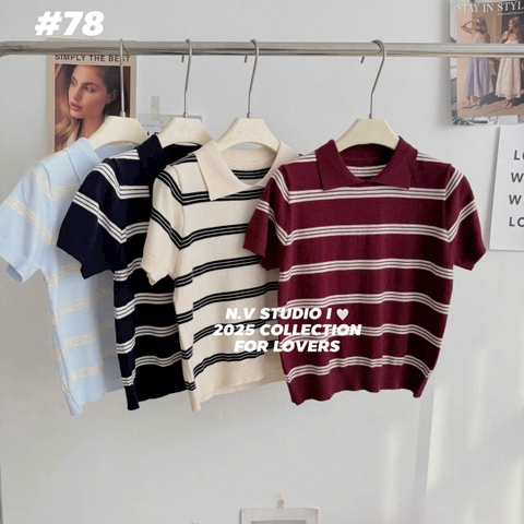 A353- Áo len kẻ mongtoghi mỏng 4 MÀU