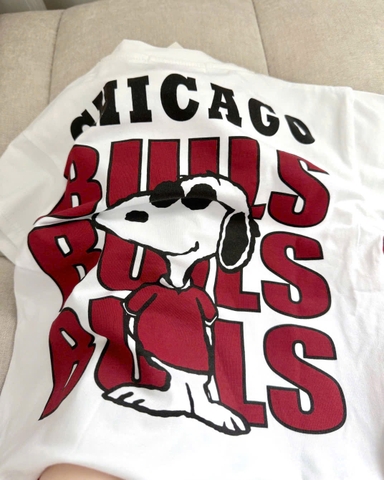 BT489- Bộ CHICAGO áo cotton trắng mix quần cua màu đỏ