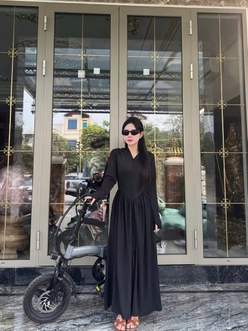 A285-Đầm chống nắng xoè liền 2 lớp ,mũ to dài chuẩn 120cm 5 màu