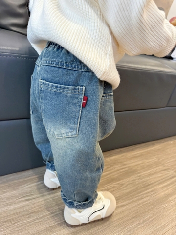 Quanbe01-Quần jean cho bé 9-27kg bo ống cap chun