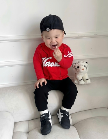 bt759-Bộ thun thu đông dài tay Hero đỏ đen bé trai  size 9-26kg