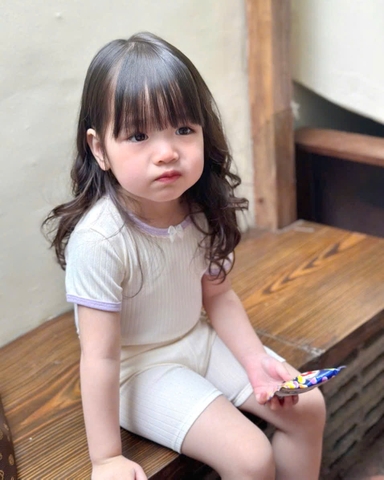 CB244- Combo 2 bôn tăm trơn trắng tím bé gái