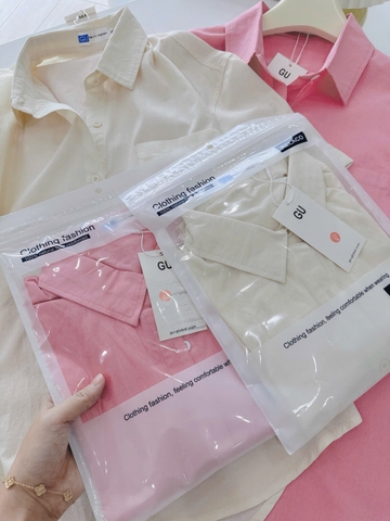 A355-Áo sơ mi cộc tay hở lưng cài cúc