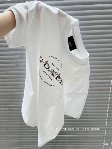 A175-Áo thun trắng COACH chất cotton loại đẹp