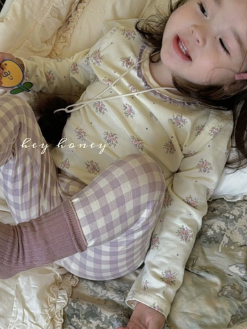 CB341- Combo 3 bộ thun dài tay màu tím bé gái