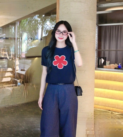 ☘️ set766- SET ÁO THÊU HOA MIX QUẦN JEANS🌱