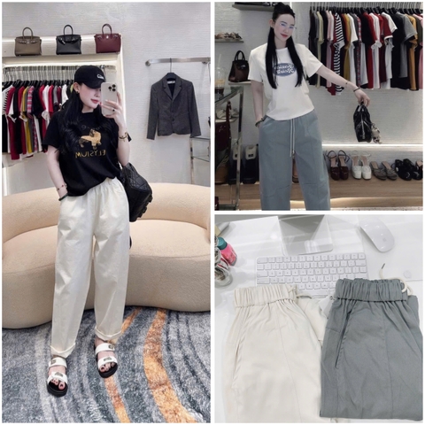 QUAN025_QUẦN BAGGY ỐNG CHUN 2 màu