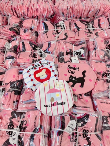 Cb354- Combo 3 đầm balo  danng suong bé gái hoạ tiết chất cotton