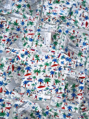 BT496- Bộ áo sơ mi đũi cây dừa sắc màu mix quần kaki