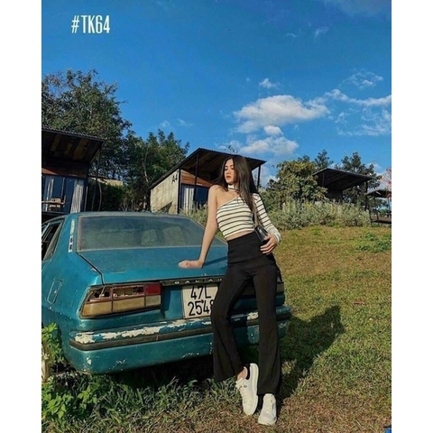 Quần ống loe chất tăm HÀN