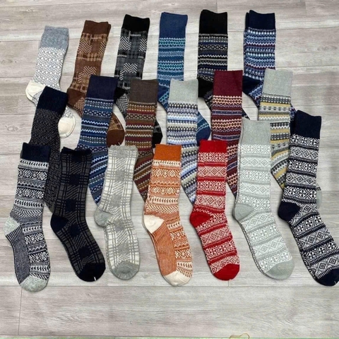 Combo 5-10 đôi tất cổ thổ cẩm cổ cao