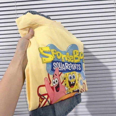 SET691- Bộ áo phông BỌt BIỂN mix quần jeans ngố rách gấu