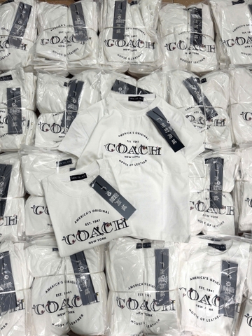 A175-Áo thun trắng COACH chất cotton loại đẹp