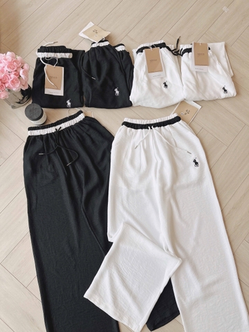 ☘️Quan062- - QUẦN SUÔNG PHỐI cạp 2 màu đen- trắng