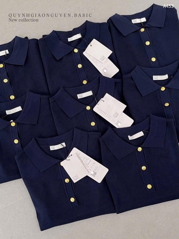 A299- Áo len xanh than cúc đồng nhà máy full tem