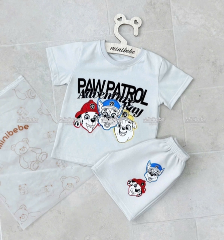 bT569- Bộ Chó cứu hộ màu ghi áo coton quần nỉ mì