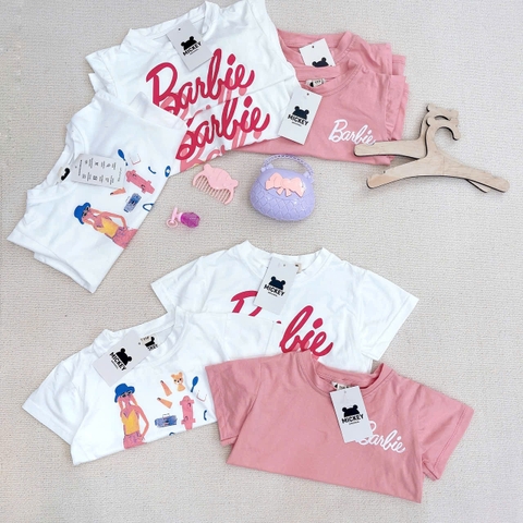 CB256-Combo 3 áo BABIES màu hồng cotton bé gái