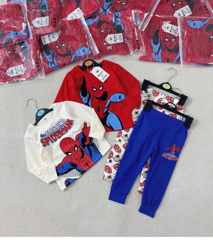 CB177- Combo 2 bộ nhện xanh đỏ chất cotton co giãn