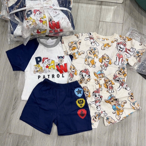 CB217- Combo 2 bộ CHÓ CỨU HỘ chất cotton trẻ em