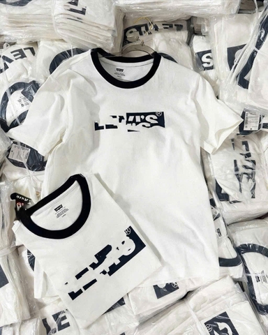 A580-Áo thun trắng chữ đen hàng hịn tem gáy xuất