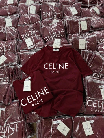 A212-Áo thun đỏ rượu  CE.LIN dáng suông loại đẹp