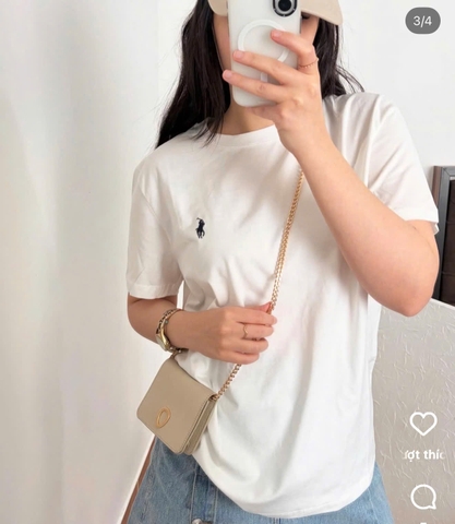 A592-Combo 2 áo thun thêu ngựa đen trắng