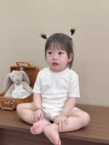 BT298-Bộ tăm HÀN màu trơn 4 màu MINKY MOM chất đẹp