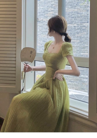 Áo sơ mi tơ viền ngọc tay bồng 3 màu