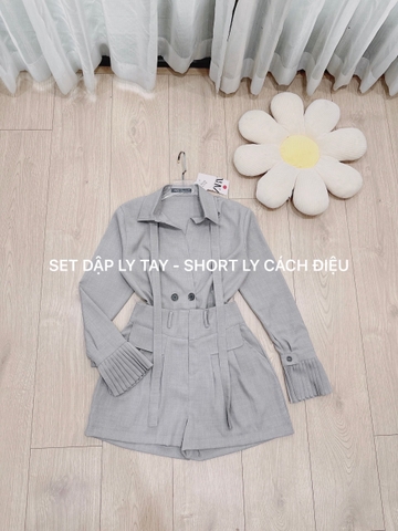 SET035-  SET GHI DẬP LI TAY MIX SHORT LY CÁCH ĐIỆU 💎