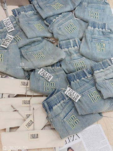 Quan065- Quần short jeans thêu miu miu chất mềm