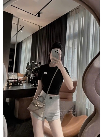 CB237- Combo 2 quần đùi, quần short ôm thêu đen xám