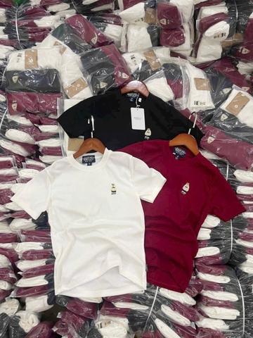 SET466-Set 3 áo thun cổ tròn thêu gấu RABBIT chất cotton