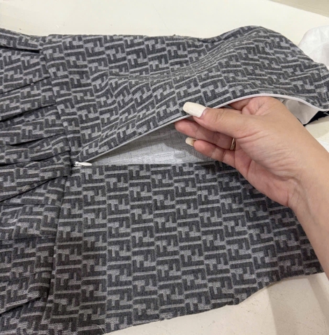 Setkid03- Set áo than mix đầm kẻ zic zắc bé gái hàng thiết kế