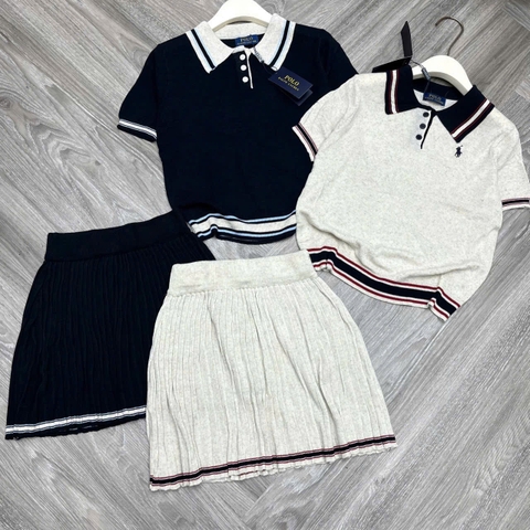 Set724- Set len Quảng châu viền thêu 2 màu be- đen