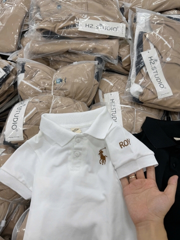 Cb342- Combo 3 áo polo trẻ em hoạ tiết thêu