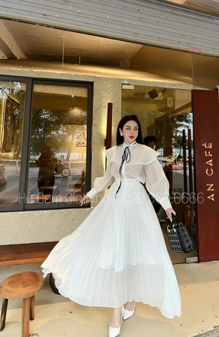 Set 3 chi tiết màu trắng dập ly chân cao cấp