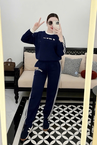 Set769- Set bộ đthan nỉ mì quần bo gấu dày dặn loại đẹp