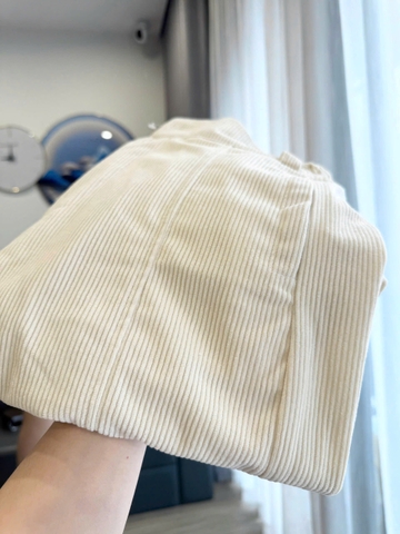 Quan099- Quần suông tăm màu be dáng dài 90 cm
