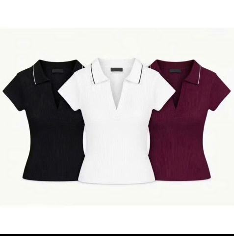 A491-Áo len dệt kim cộc tay 3 màu đỏ đen trắng đủ tem hàng nhà máy mẫu mới 2026