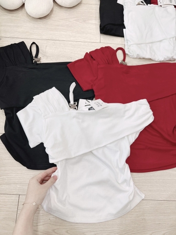 A112-Áo thun lệch vai vải co dãn