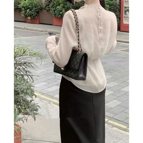 SET397-SET ÁO VOAN TƠ PHỐI CHÂN VÁY LỤA TẶNG KÈM ÁO 2 DÂY