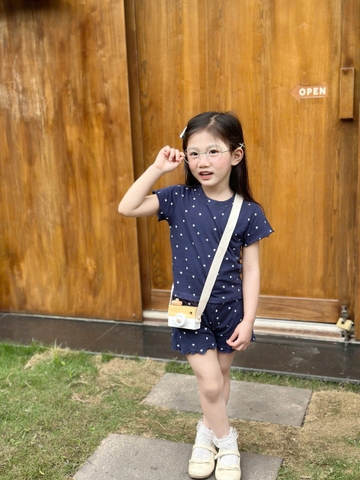 BT940- Combo 3 bộ cộc cotton chấm bi than-be-hong