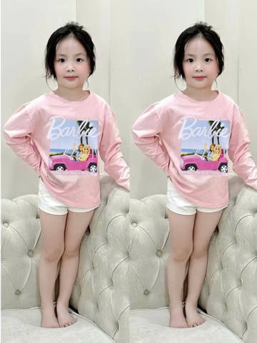 Cb342- Combo 3  áo thun BABIE dài tay bé gái