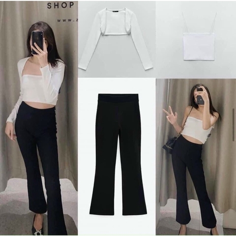 Quần ống loe chất tăm HÀN
