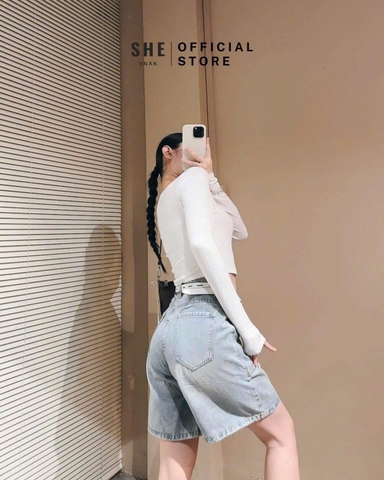 Quan054-Quần jeans ngố xám khói  hàng nhà máy full tem