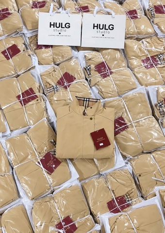 A766-Áo khoác kaki phối viền bo gấu