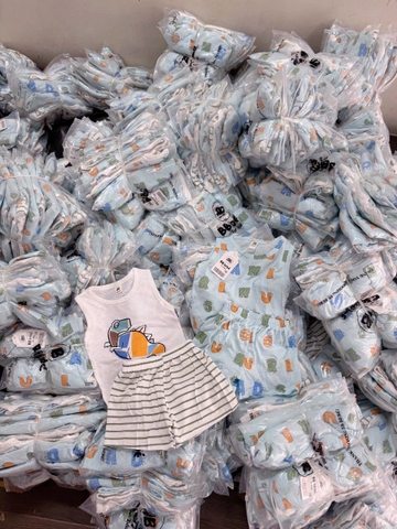 Cb355-combo 2 bộ balo chất xược trắng xanh mint bé trai