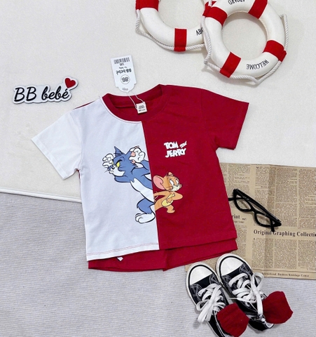 bt556- Bộ Tôm phối đỏ trắng chất coton